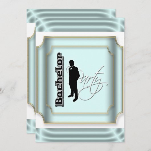 Bachelor party formal tuxedo kaart (Voorkant / Achterkant)