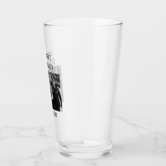 Bachelor Party Foto bruiloft Favor Beer Pint Glas (Links)