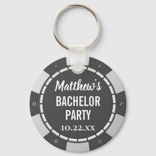 Bachelor Party Gambling Poker Chip Sleutelhanger (Voorkant)