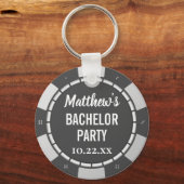 Bachelor Party Gambling Poker Chip Sleutelhanger (Achterkant)