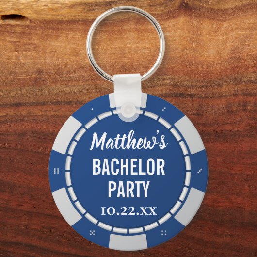 Bachelor Party Gambling Poker Chip Sleutelhanger (Achterkant)