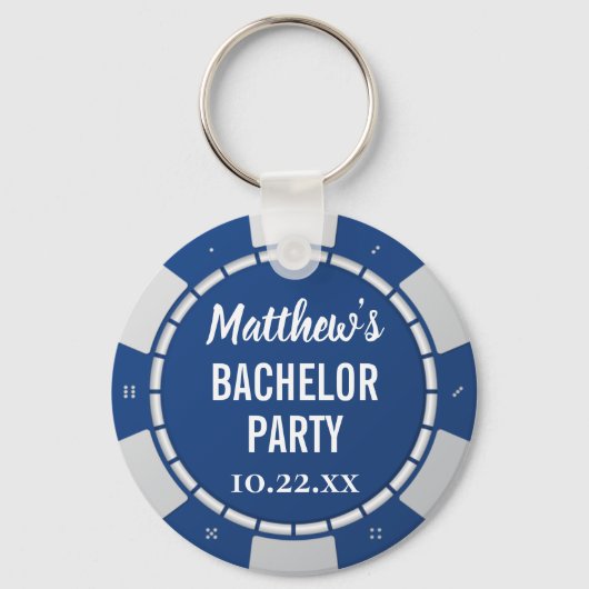 Bachelor Party Gambling Poker Chip Sleutelhanger (Achterkant)