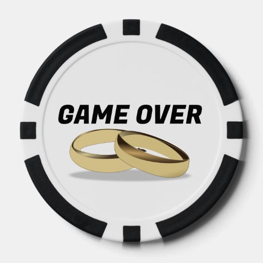 BACHELOR PARTY GAME OVER GRAPPIGE POKER CHIPS (Voorkant)