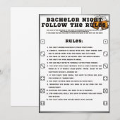 Bachelor Party Game, Volg de regels, Kaart (Voorkant / Achterkant)