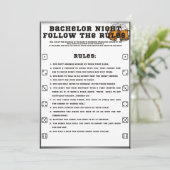 Bachelor Party Game, Volg de regels, Kaart (Staand voorkant)