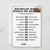 Bachelor Party Game, zou hij liever Kaart (Voorkant)