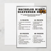 Bachelor Party Games, Scavenger Hunt, Kaart (Voorkant / Achterkant)