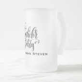 Bachelor Party - Gepersonaliseerde Groomsman Matglas Bierpul (Voorkant rechts)