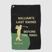 Bachelor Party Golf Laatste Swing Naam Welkom Golfhanddoek (Voorkant)