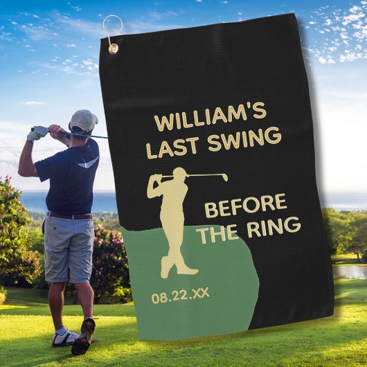 Bachelor Party Golf Laatste Swing Naam Welkom Golfhanddoek