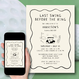 Bachelor Party Golf Laatste Swing Voor De Ring Kaart