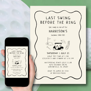 Bachelor Party Golf Laatste Swing Voor De Ring Kaart