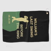 Bachelor Party Golf Last Swing Naam Welkom Golfhanddoek (Horizontaal)