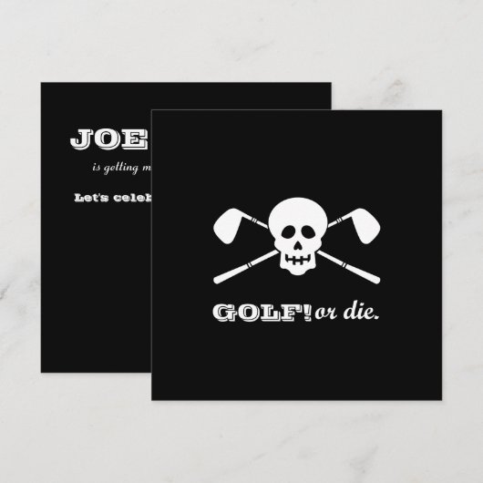 Bachelor Party Golf - Nog niet dood! Kaart (Voorkant / Achterkant)