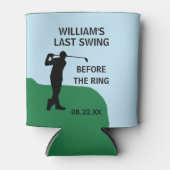 Bachelor Party Golfer Naam Datum Laatste Swing Blikjeskoeler (Voorkant)