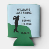 Bachelor Party Golfer Naam Datum Laatste Swing Blikjeskoeler (Achterkant)