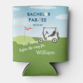 Bachelor Party Golfer Naam Datum Laatste Swing Blikjeskoeler (Voorkant)