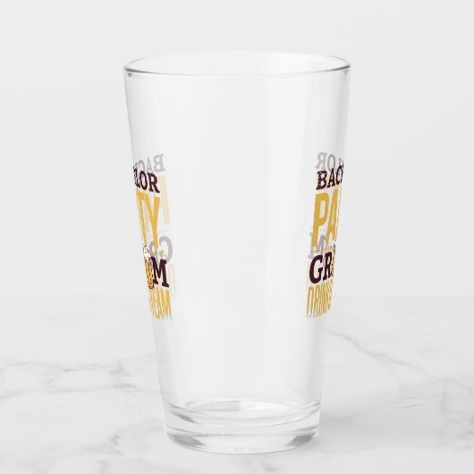 Bachelor Party Groom Drink Team Funny Wedding Glas (Links)