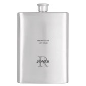 Bachelor Party Groom Flask Monogram Funny Gift Flacon (Voorkant)