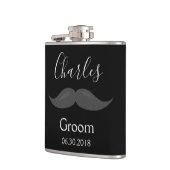 Bachelor party Groom Flask Mustache Heupfles (Links)