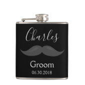 Bachelor party Groom Flask Mustache Heupfles (Voorkant)
