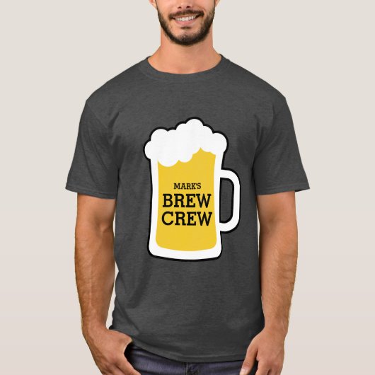 Bachelor Party Grooms Brew Crew T-shirt (Voorkant)