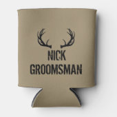 Bachelor Party Groomsman Antlers Bier Koelbox Blikjeskoeler (Voorkant)