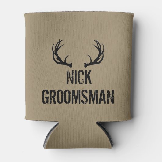 Bachelor Party Groomsman Antlers Bier Koelbox Blikjeskoeler (Voorkant)