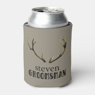 Bachelor Party Groomsman Antlers Coozie Bier Kan