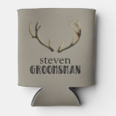 Bachelor Party Groomsman Antlers Coozie Bier Kan (Voorkant)