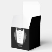 Bachelor Party Groomsman Team Groom zwarte tuxedo Bedankdoosjes (Geopend)