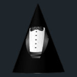 Bachelor Party Groomsman Team Groom zwarte tuxedo Feesthoedjes<br><div class="desc">Zwarte smoking Bachelor Party gunsten.</div>