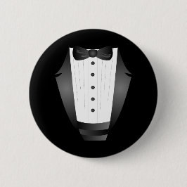 Bachelor Party Groomsman Team Groom zwarte tuxedo Ronde Button 5,7 Cm