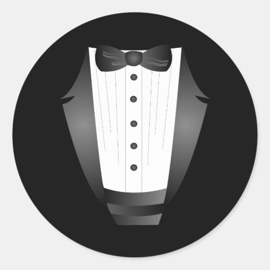 Bachelor Party Groomsman Team Groom zwarte tuxedo Ronde Sticker (Voorkant)