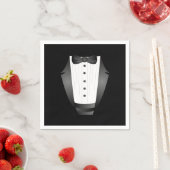 Bachelor Party Groomsman Team Groom zwarte tuxedo Servetten (Insitu)