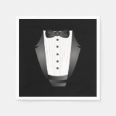 Bachelor Party Groomsman Team Groom zwarte tuxedo Servetten (Voorkant)