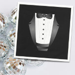 Bachelor Party Groomsman Team Groom zwarte tuxedo Servetten<br><div class="desc">Zwarte smoking Bachelor Party gunsten.</div>