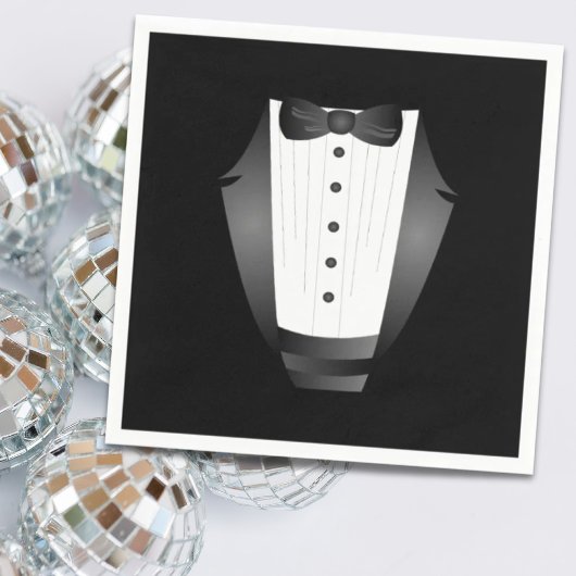 Bachelor Party Groomsman Team Groom zwarte tuxedo Servetten