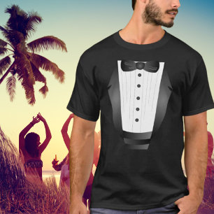 Bachelor Party Groomsman Team Groom zwarte tuxedo T-shirt