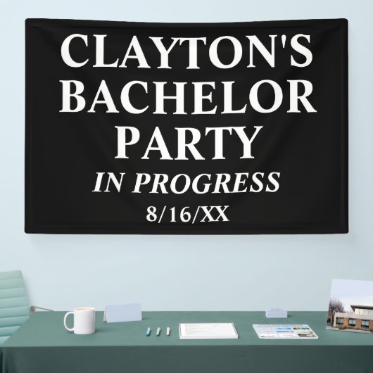 Bachelor Party in Progress Banner (Beurs)