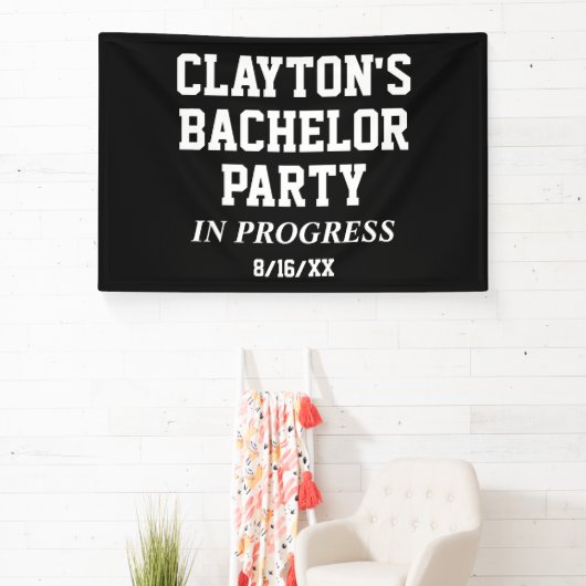 Bachelor Party in Progress Banner (Insitu)