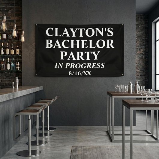 Bachelor Party in Progress Banner