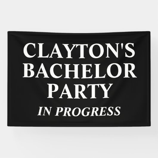 Bachelor Party in Progress Banner (Horizontaal)