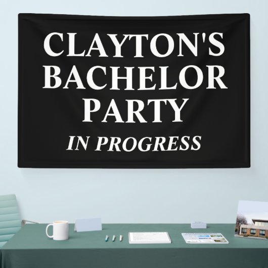 Bachelor Party in Progress Banner (Beurs)