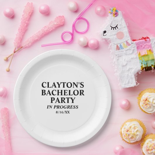 Bachelor Party in Progress Paper Borden Papieren Bordje (Feest)
