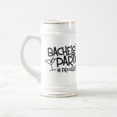 Bachelor Party in wording Beer Stein Bierpul (Links)