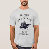 Bachelor Party Jongens Fooiend Cruise Schip T-shirt (Voorkant)