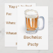 Bachelor Party Kaart (Voorkant / Achterkant)