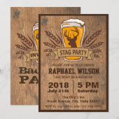 Bachelor Party Kaart voor barbeel- en trapsgewijze (Voorkant / Achterkant)