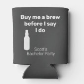 Bachelor Party Koop me een Brew Blikjeskoeler (Achterkant)